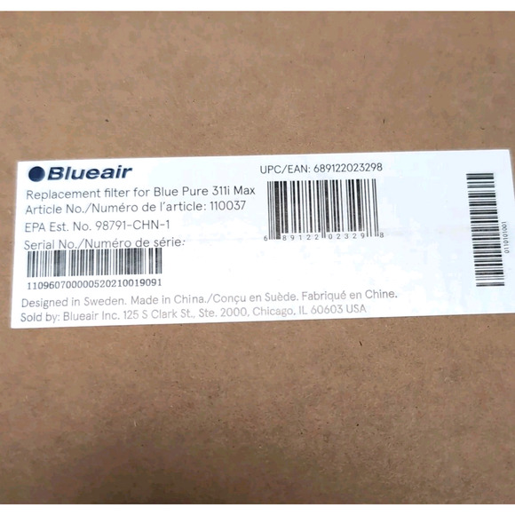 Blueair Blue Pure F3MAX Filter Replacement for 311i Max Air Purifier NEW - Picture 5 of 9